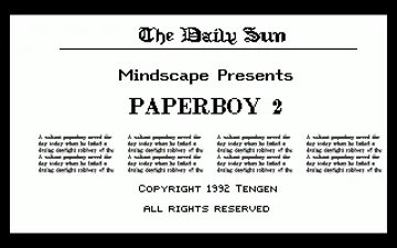 Paperboy 2 screen shot title